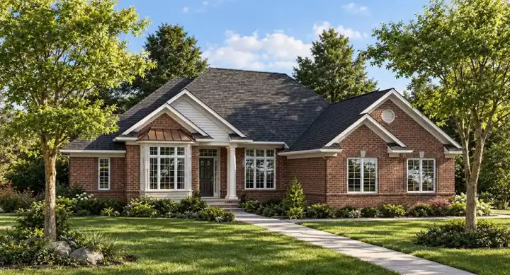 Traditional house plans 7-501 - front exterior, 3,193 sq ft, 4 bed, 2 bath house plans | Monster House Plans