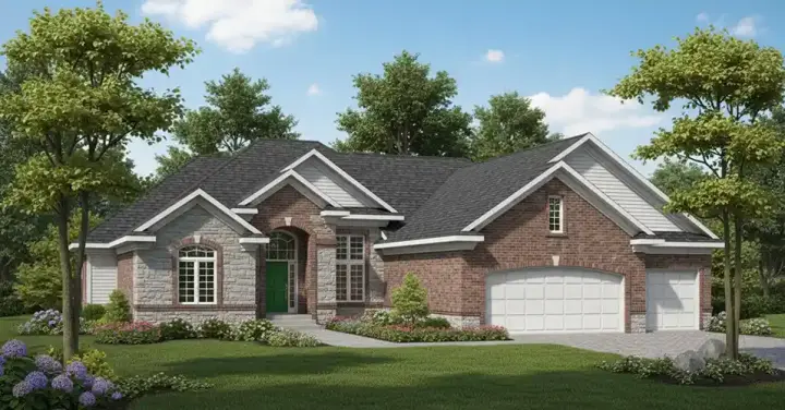 Traditional house plans 7-511 - front exterior, 4,122 sq ft, 4 bed, 4 bath house plans | Monster House Plans