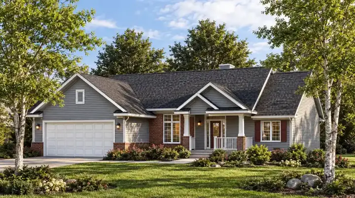 Traditional house plans 7-513 - front exterior, 2,518 sq ft, 3 bed, 2 bath house plans | Monster House Plans