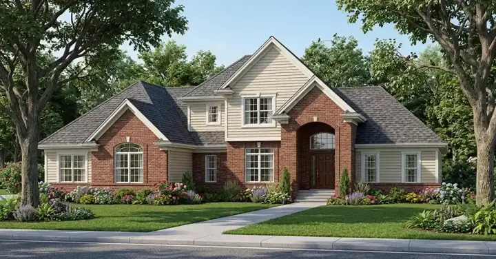 Traditional house plans 7-514 - front exterior, 2,462 sq ft, 3 bed, 2 bath house plans | Monster House Plans