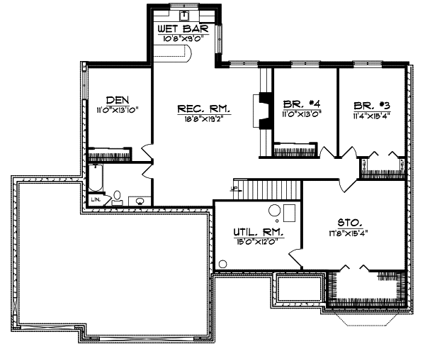 Lower Floor Plan: 7-524