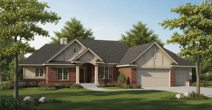 Traditional house plans 7-526 - front exterior, 3,607 sq ft, 4 bed, 2 bath house plans | Monster House Plans