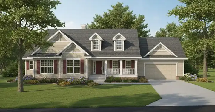 Country house plans 7-528 - front exterior, 3,323 sq ft, 4 bed, 3 bath house plans | Monster House Plans