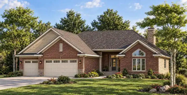 Traditional house plans 7-530 - front exterior, 1,927 sq ft, 3 bed, 2 bath house plans | Monster House Plans