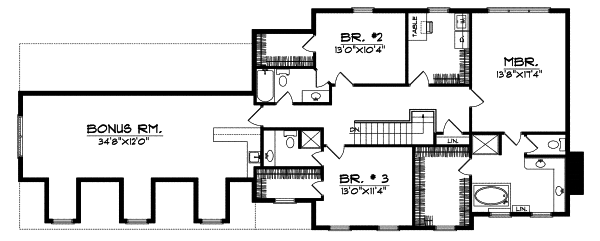Upper/Second Floor Plan: 7-549
