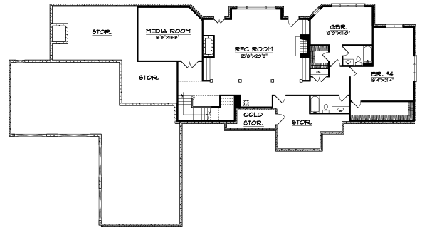Lower Floor Plan: 7-555
