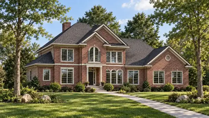 Traditional house plans 7-570 - front exterior, 3,325 sq ft, 4 bed, 3 bath house plans | Monster House Plans