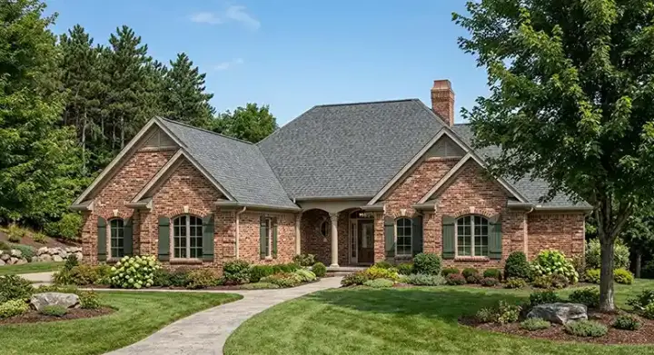 Traditional house plans 7-571 - front exterior, 4,303 sq ft, 3 bed, 3 bath house plans | Monster House Plans