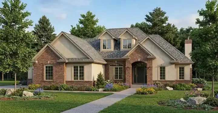 Traditional house plans 7-576 - front exterior, 2,691 sq ft, 4 bed, 2 bath house plans | Monster House Plans