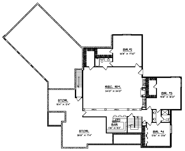Lower Floor Plan: 7-579