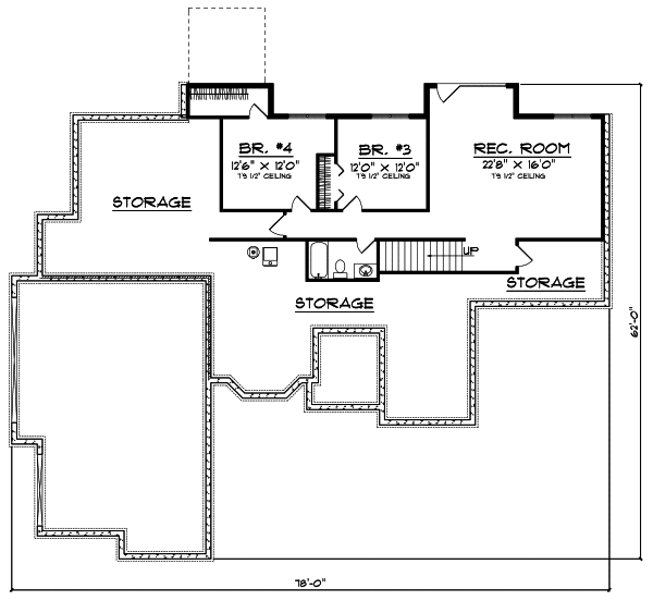 Lower Floor Plan: 7-587
