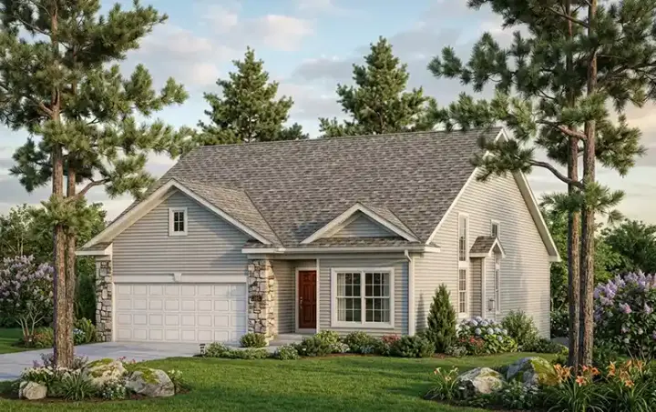 Traditional house plans 7-590 - front exterior, 1,734 sq ft, 2 bed, 2 bath house plans | Monster House Plans