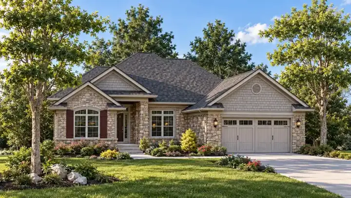 Traditional house plans 7-592 - front exterior, 1,859 sq ft, 2 bed, 2 bath house plans | Monster House Plans