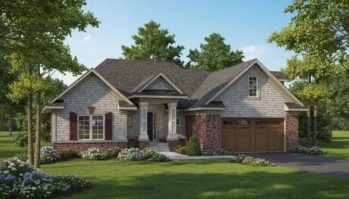 Traditional house plans 7-594 - front exterior, 1,878 sq ft, 2 bed, 2 bath house plans | Monster House Plans