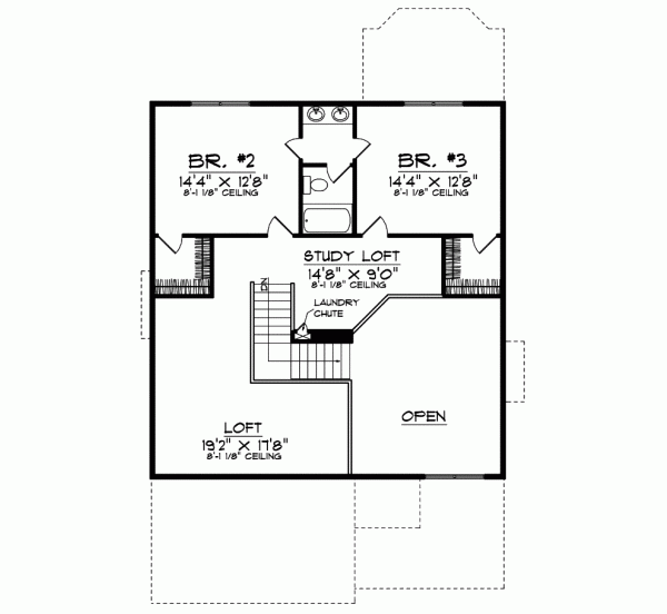 Upper/Second Floor Plan: 7-597