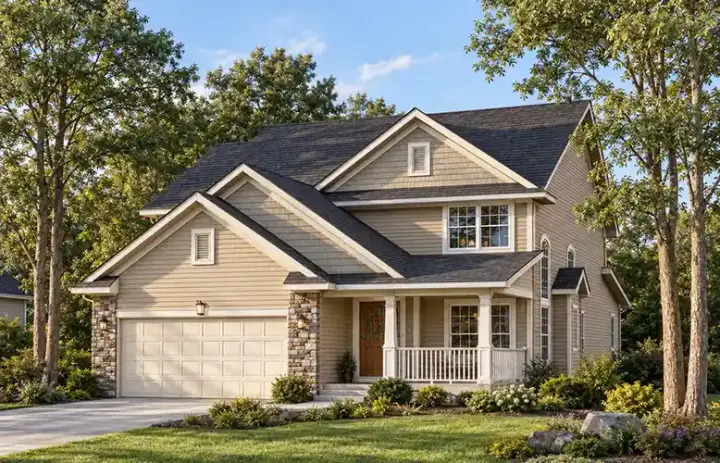 Traditional house plans 7-598 - front exterior, 2,310 sq ft, 4 bed, 3 bath house plans | Monster House Plans