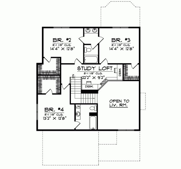 Upper/Second Floor Plan:7-598