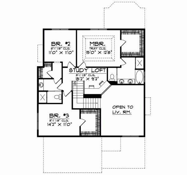 Upper/Second Floor Plan: 7-599