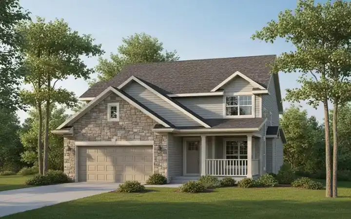 Traditional house plans 7-600 - front exterior, 2,286 sq ft, 4 bed, 2 bath house plans | Monster House Plans