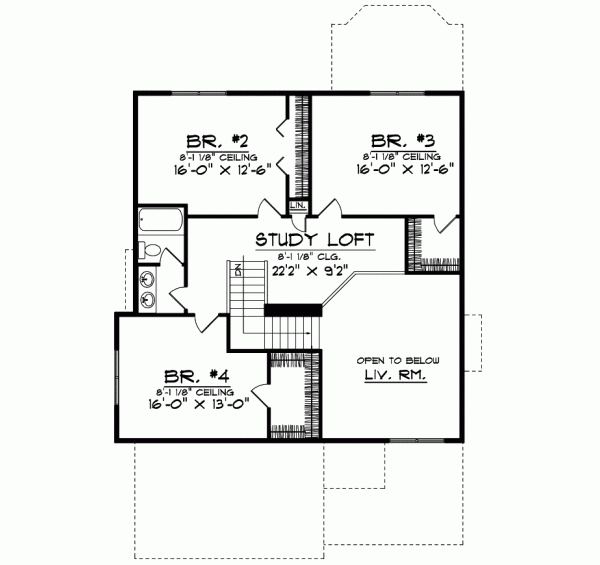 Upper/Second Floor Plan: 7-600