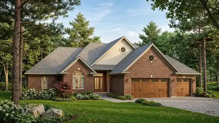 Traditional house plans 7-606 - front exterior, 3,025 sq ft, 4 bed, 3 bath house plans | Monster House Plans