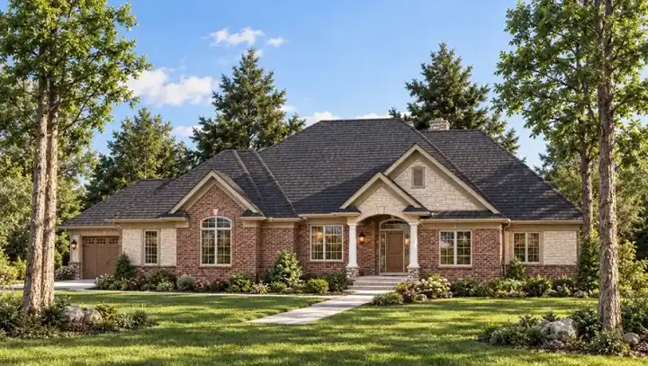 Southern house plans 7-607 - front exterior, 3,899 sq ft, 4 bed, 3 bath house plans | Monster House Plans