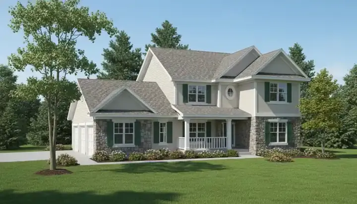 Country house plans 7-609 - front exterior, 2,324 sq ft, 4 bed, 2 bath house plans | Monster House Plans