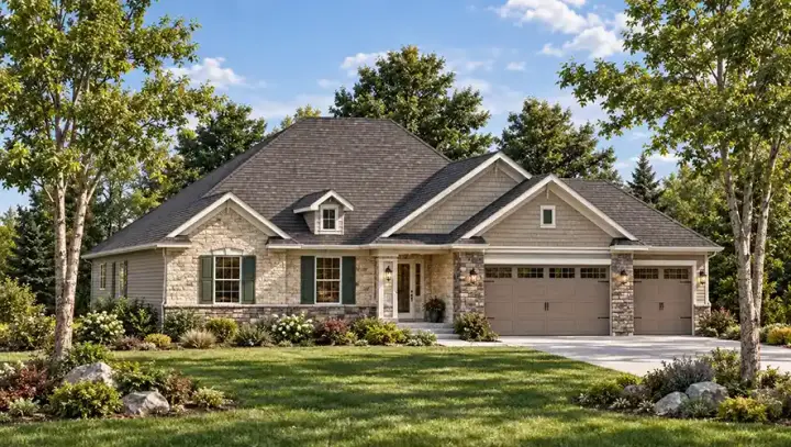 Traditional house plans 7-612 - front exterior, 1,751 sq ft, 3 bed, 2 bath house plans | Monster House Plans