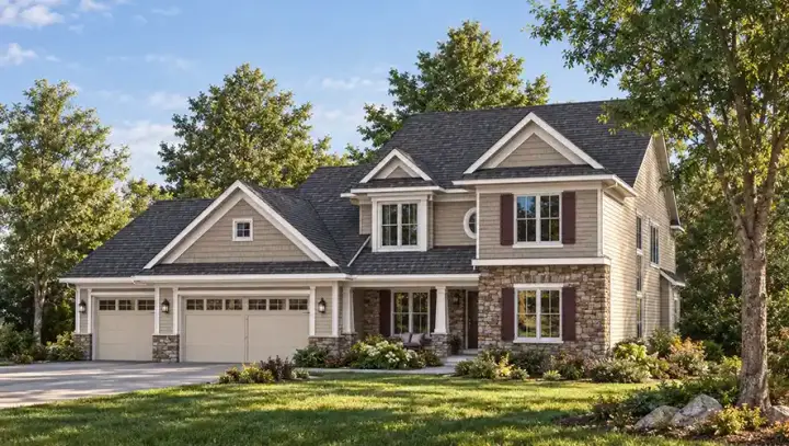Traditional house plans 7-619 - front exterior, 2,243 sq ft, 4 bed, 2 bath house plans | Monster House Plans