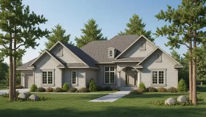 Traditional house plans 7-634 - front exterior, 3,771 sq ft, 4 bed, 3 bath house plans | Monster House Plans