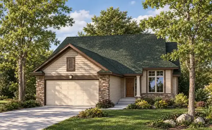 Traditional house plans 7-636 - front exterior, 2,049 sq ft, 3 bed, 3 bath house plans | Monster House Plans