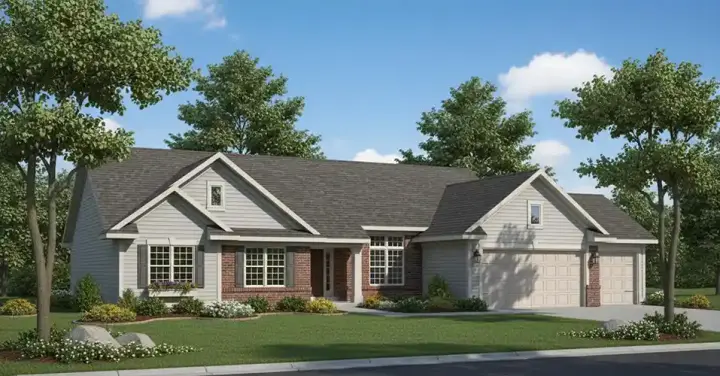 Ranch house plans 7-637 - front exterior, 1,852 sq ft, 3 bed, 2 bath house plans | Monster House Plans