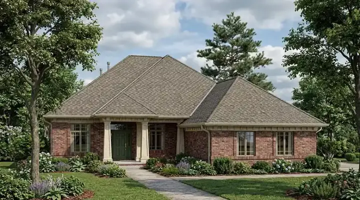 Craftsman house plans 7-638 - front exterior, 2,249 sq ft, 2 bed, 2 bath house plans | Monster House Plans