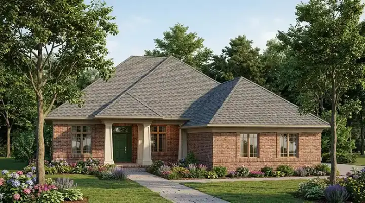Craftsman house plans 7-639 - front exterior, 3,751 sq ft, 4 bed, 3 bath house plans | Monster House Plans