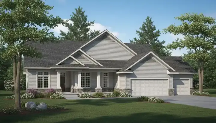 Traditional house plans 7-640 - front exterior, 2,194 sq ft, 2 bed, 2 bath house plans | Monster House Plans
