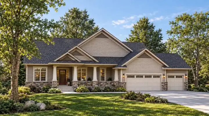 Traditional house plans 7-641 - front exterior, 3,696 sq ft, 4 bed, 3 bath house plans | Monster House Plans