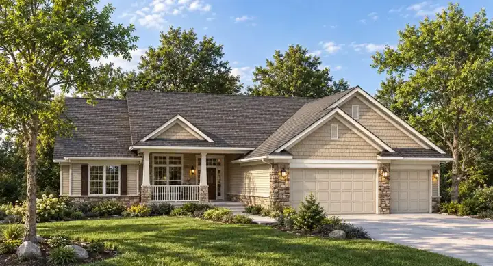 Traditional house plans 7-643 - front exterior, 1,922 sq ft, 3 bed, 2 bath house plans | Monster House Plans