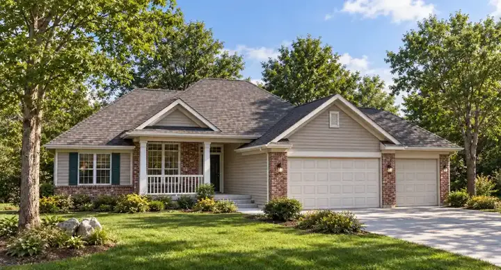 Traditional house plans 7-644 - front exterior, 1,636 sq ft, 3 bed, 2 bath house plans | Monster House Plans