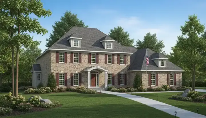 Southern Colonial house plans 7-649 - front exterior, 3,938 sq ft, 5 bed, 3 bath house plans | Monster House Plans