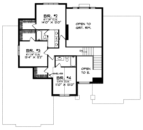 Upper/Second Floor Plan: 7-654