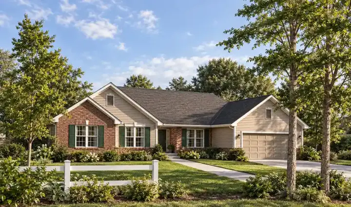 Ranch house plans 7-658 - front exterior, 1,810 sq ft, 3 bed, 2 bath house plans | Monster House Plans