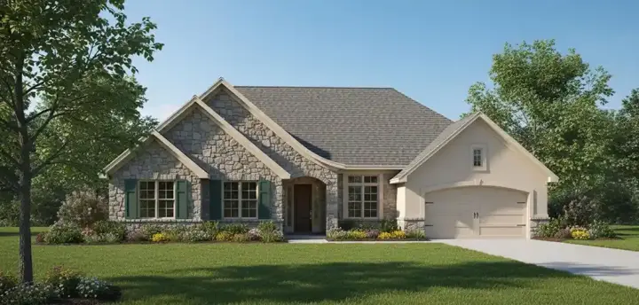 French Country house plans 7-660 - front exterior, 1,810 sq ft, 3 bed, 2 bath house plans | Monster House Plans
