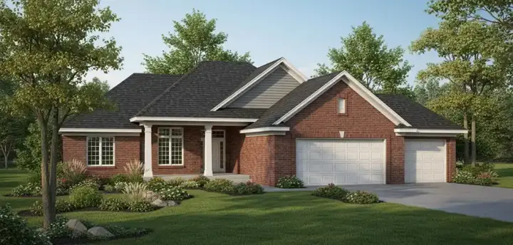 Traditional house plans 7-666 - front exterior, 1,686 sq ft, 3 bed, 2 bath house plans | Monster House Plans