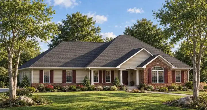 Traditional house plans 7-667 - front exterior, 1,803 sq ft, 3 bed, 2 bath house plans | Monster House Plans