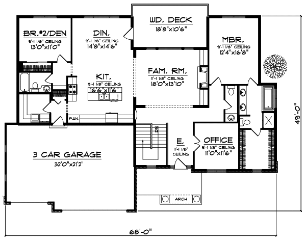 Main Floor Plan: 7-672