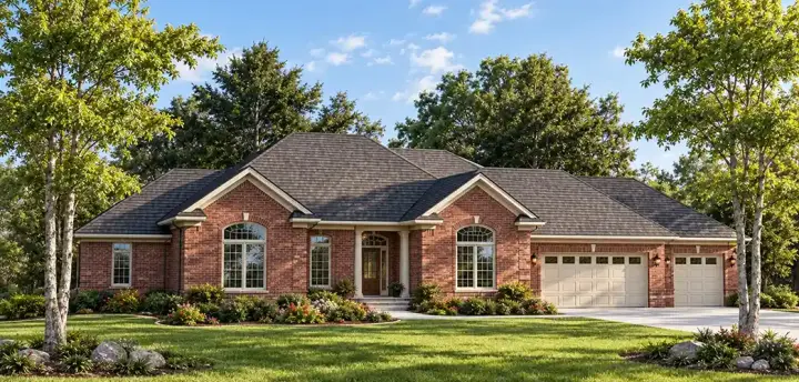 Traditional house plans 7-675 - front exterior, 3,892 sq ft, 4 bed, 4 bath house plans | Monster House Plans