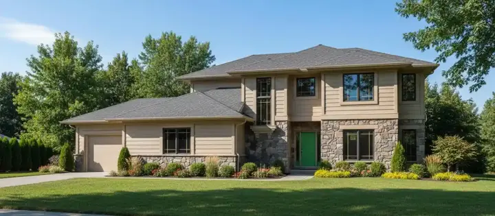 Prairie house plans 7-685 - front exterior, 2,782 sq ft, 4 bed, 3 bath house plans | Monster House Plans