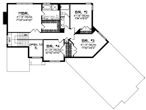 Upper/Second Floor Plan: 7-687