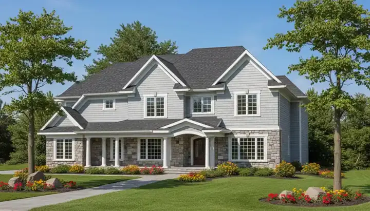 Country house plans 7-688 - front exterior, 3,033 sq ft, 4 bed, 3 bath house plans | Monster House Plans