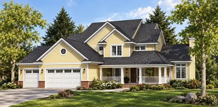 Country house plans 7-691 - front exterior, 2,508 sq ft, 3 bed, 2 bath house plans | Monster House Plans